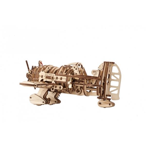 Дерев'яний механічний 3D конструктор Ugears Літак Скажений Шершень, 354 деталей (70183) - Pampik - 5