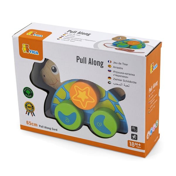 Дерев'яна каталка Viga Toys Черепаха (50080) - Pampik - 2