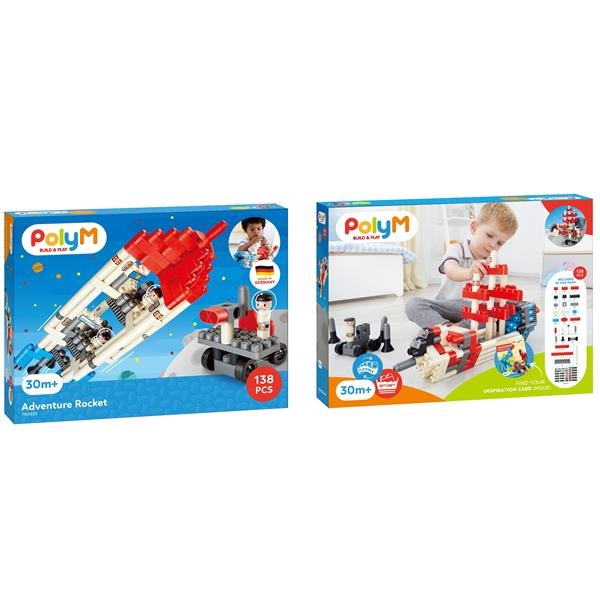 Конструктор PolyM Приключенческая ракета, 138 деталей (760025) - Pampik