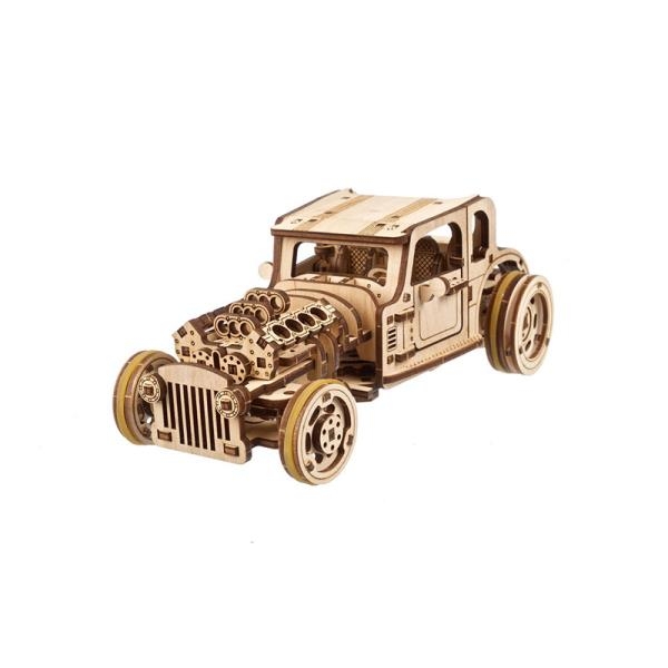 Деревянный механический 3D конструктор Ugears Хот Род Лютая мышь (70192) - Pampik - 3