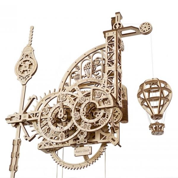 Деревянный механический 3D конструктор Ugears Аэро Часы (70154) - Pampik - 2