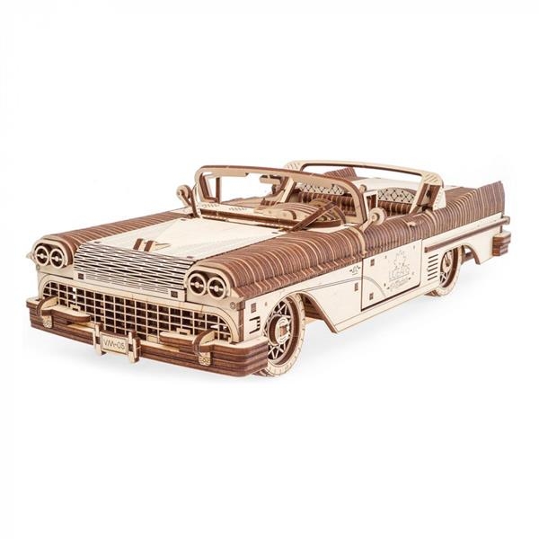 Деревянный механический 3D конструктор Ugears Кабриолет мечты VM-05 (70073) - Pampik