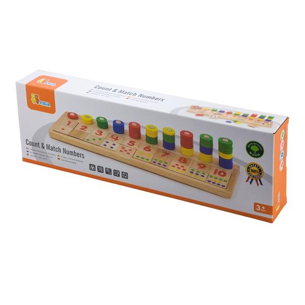 Деревянный учебный набор Viga Toys Цифры и счеты (59072) - Pampik - 2