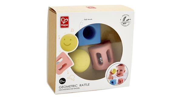 Набор погремушек Hape Геометрические фигуры 3 в 1 (E0454) - Pampik - 9