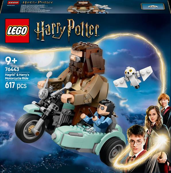 Конструктор LEGO Harry Potter Поїздка Геґріда й Гаррі на мотоциклі 617 деталей (76443) - Pampik