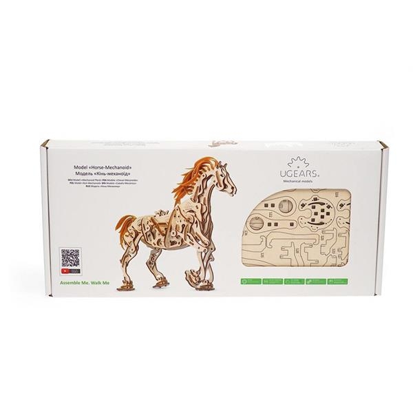 Деревянный механический 3D конструктор Ugears Лошадь-Механоид (70054) - Pampik - 7