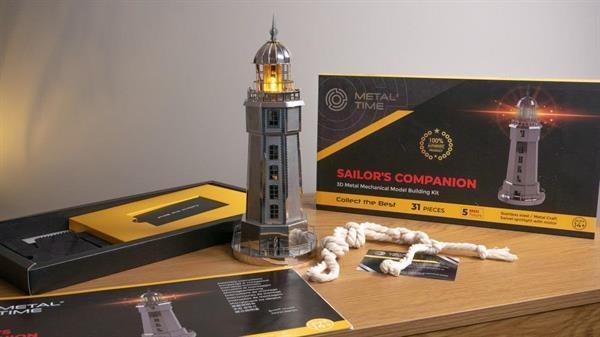 Колекційна модель-конструктор Metal Time Sailor's Companion Маяк із підсвіткою, 31 деталь (MT002) - Pampik - 10