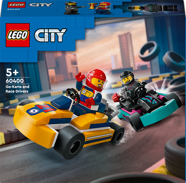 Конструктор LEGO City Картинг і гонщики 99 деталей (60400) - Pampik