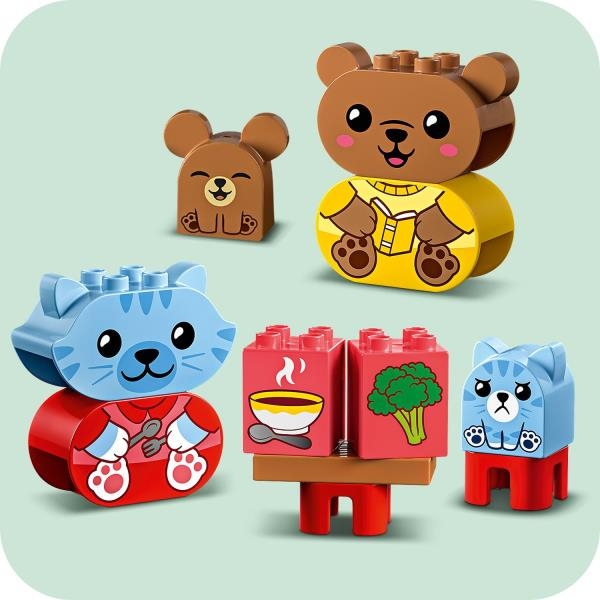 Конструктор LEGO DUPLO My First Мої перші повсякденні процедури час вечері та сну 28 деталей (10414) - Pampik - 6