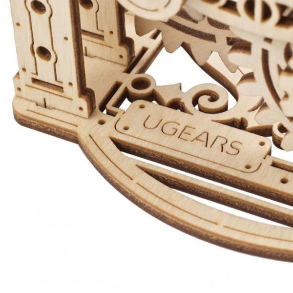 Деревянный механический 3D конструктор Ugears Винтажный будильник (70163) - Pampik - 13
