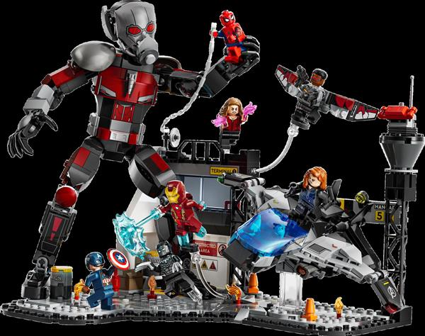 Конструктор LEGO Super Heroes Перший месник Протистояння Пригодницька битва, 736 деталей (76314) - Pampik - 4