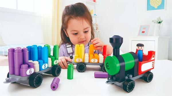 Конструктор PolyM Веселковий поїзд з цифрами, 63 деталі (760022) - Pampik - 10