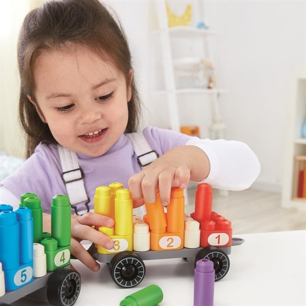 Конструктор PolyM Веселковий поїзд з цифрами, 63 деталі (760022) - Pampik - 2