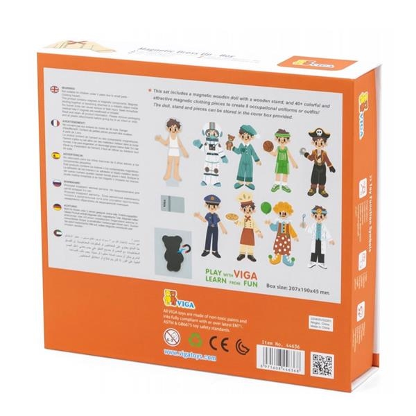 Магнитная игра Viga Toys Одень мальчика (44636) - Pampik - 3