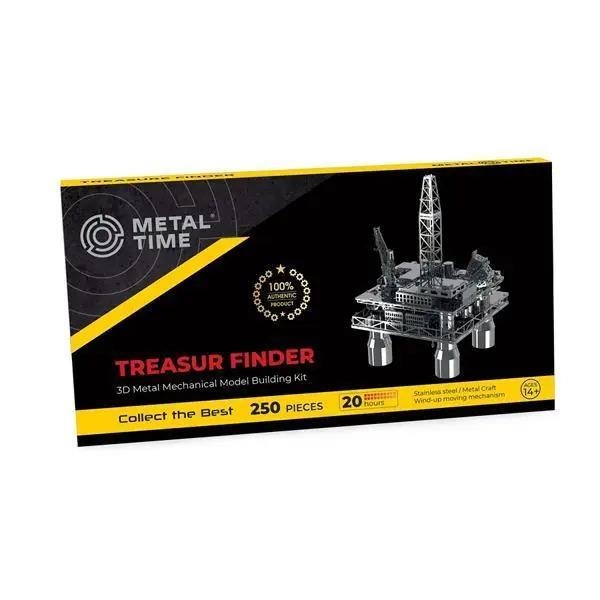 Колекційна модель-конструктор Metal Time Treasure Finder Нафтова платформа, механічна (MT008) - Pampik - 7