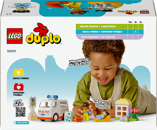 Конструктор LEGO DUPLO Швидка допомога та водій, 19 деталей (10447) - Pampik - 3