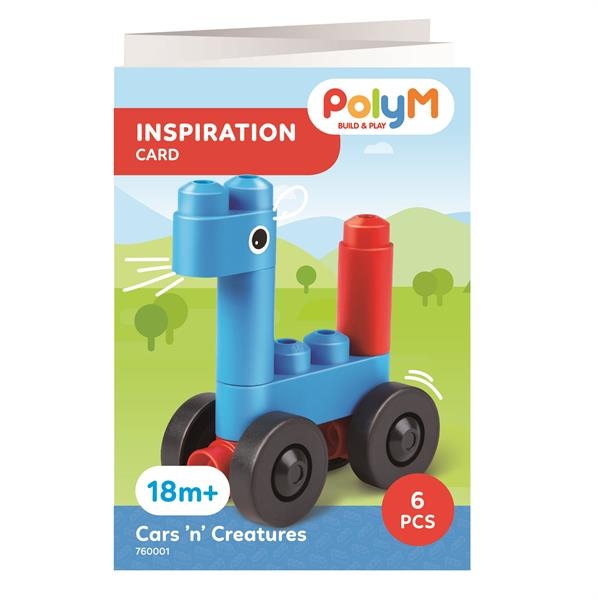 Конструктор PolyM Машинки и зверьки, 6 деталей (760001) - Pampik - 6