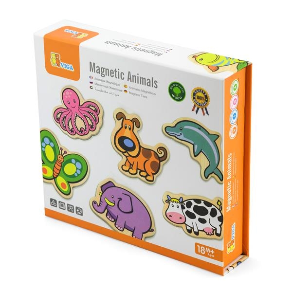 Набор магнитов Viga Toys Зверята 20 шт. (58923N) - Pampik - 2