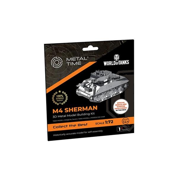Колекційна модель-конструктор Metal Time World of Tanks танк M4 Sherman (MT070) - Pampik - 7