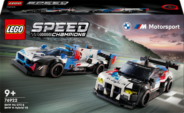 Конструктор LEGO Speed Champions Автомобілі для перегонів BMW M4 GT3 і BMW M Hybrid V8 676 деталей (76922) - Pampik