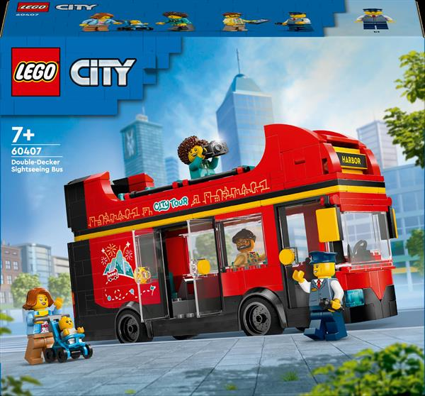 Конструктор LEGO City Червоний двоповерховий екскурсійний автобус 384 деталі (60407) - Pampik - 2