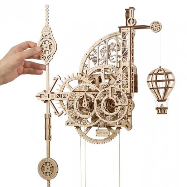 Деревянный механический 3D конструктор Ugears Аэро Часы (70154) - Pampik - 6
