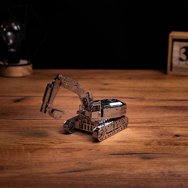 Колекційна модель-конструктор Metal Time Tireless Digger Екскаватор механічний, 100 деталей (MT043) - Pampik - 3