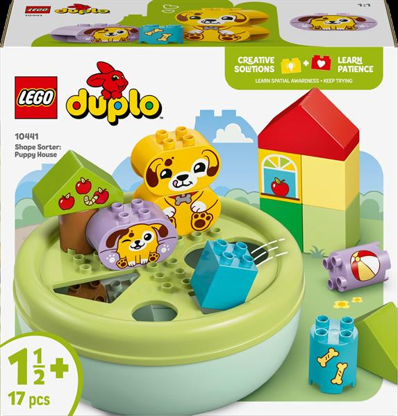 Конструктор LEGO DUPLO My First Сортувальник фігур будинок для цуценят, 17 деталей (10441) - Pampik