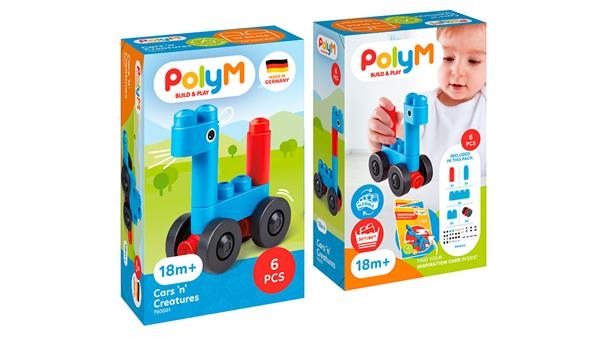 Конструктор PolyM Машинки и зверьки, 6 деталей (760001) - Pampik - 10