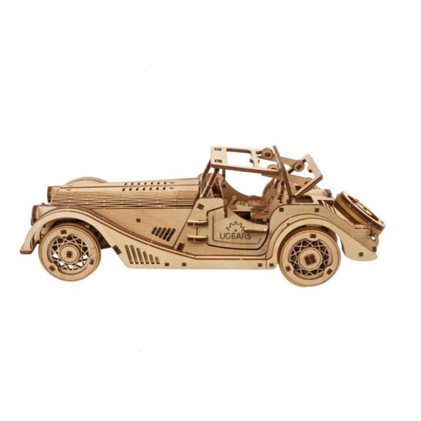 Деревянный механический 3D конструктор Ugears Спорткар Ловкая мышь (70202) - Pampik - 6