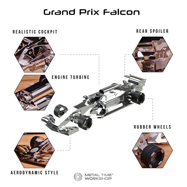 Коллекционная модель-конструктор Metal Time F1 Grand Prix Falcon Формула 1 (MT035) - Pampik - 10