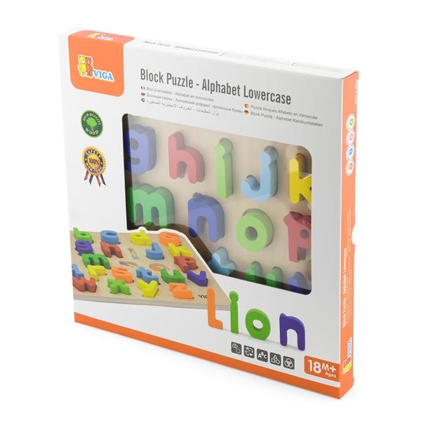 Деревянный пазл Viga Toys Английский алфавит строчные буквы (50125) - Pampik - 2