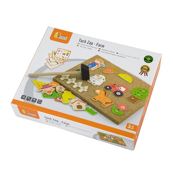 Набір для творчості Viga Toys Дерев'яна аплікація Ферма (51606) - Pampik - 2