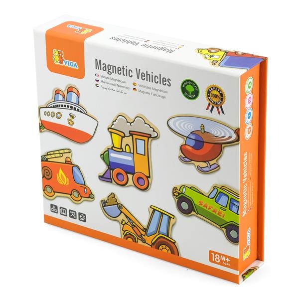 Набор магнитов Viga Toys Транспорт, 20 шт. (58924N) - Pampik - 2