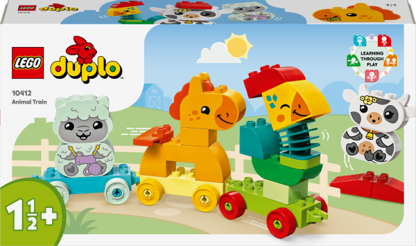 Конструктор LEGO DUPLO My First Мій перший поїзд із тваринками 19 деталей (10412) - Pampik - 4