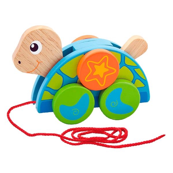 Дерев'яна каталка Viga Toys Черепаха (50080) - Pampik