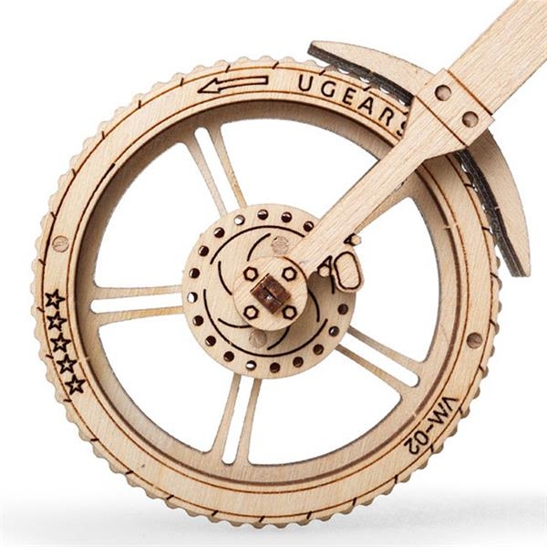 Дерев'яний механічний 3D конструктор Ugears Байк (70051) - Pampik - 6