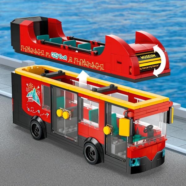 Конструктор LEGO City Червоний двоповерховий екскурсійний автобус 384 деталі (60407) - Pampik - 5