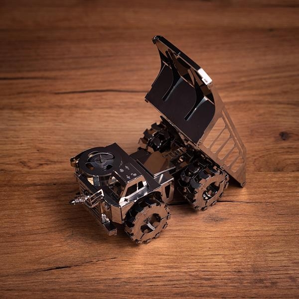 Колекційна модель-конструктор Metal Time Quarry Transporter Кар'єрний самоскид механічний, 71 деталь (MT014) - Pampik - 3
