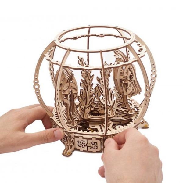 Деревянный механический 3D конструктор Ugears Аквариум (70155) - Pampik - 7