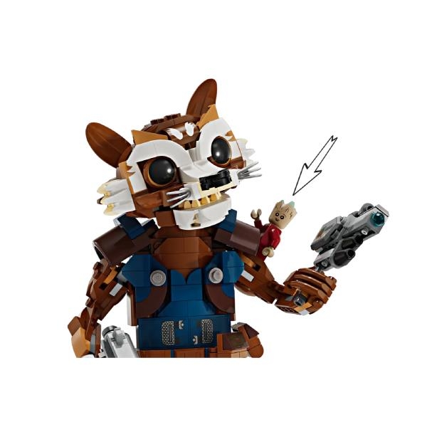 Конструктор LEGO Super Heroes Ракета й малюк Ґрут 566 деталей (76282) - Pampik - 6