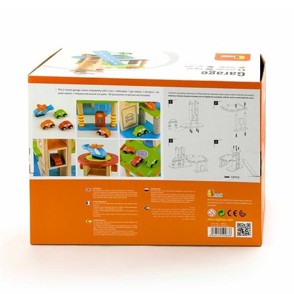 Дерев'яний паркінг Viga Toys (59963) - Pampik - 4