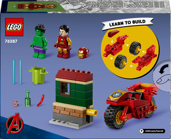 Конструктор LEGO Super Heroes Залізна людина на мотоциклі й Галк 68 деталей (76287) - Pampik - 3