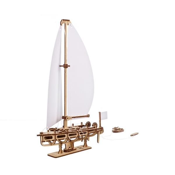 Деревянный механический 3D конструктор Ugears Яхта Океанская Красавица (70193) - Pampik - 6
