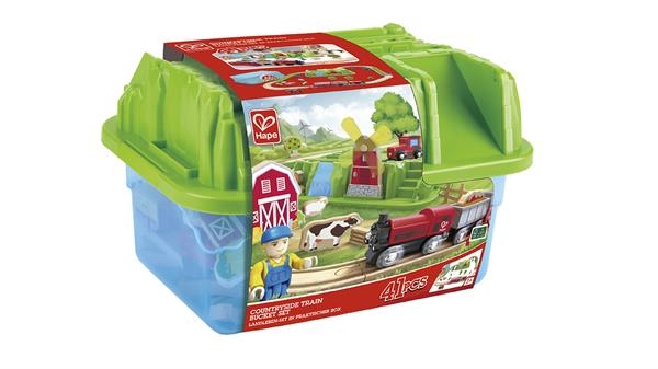 Железная дорога Hape в контейнере Ферма 41 эл. (E3772) - Pampik - 9