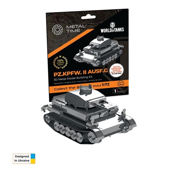 Колекційна модель-конструктор Metal Time World of Tanks танк Pz.Kpfw. II Ausf. G (MT061) - Pampik