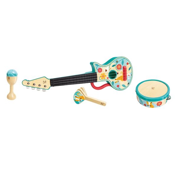 Набір музичних інструментів Hape 4 в 1 Укулеле (E0638) - Pampik