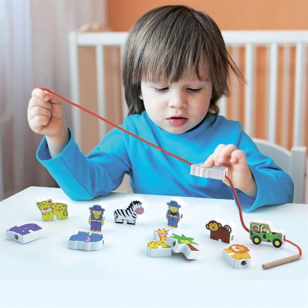Деревянная шнуровка Viga Toys Зоопарк (59549) - Pampik - 2