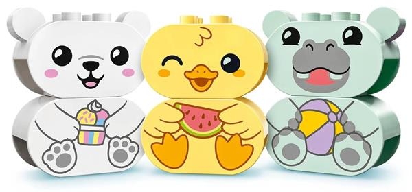 Конструктор LEGO DUPLO My First Веселе купання Плаваючий поїзд із тваринками 14 деталей (10965) - Pampik - 7