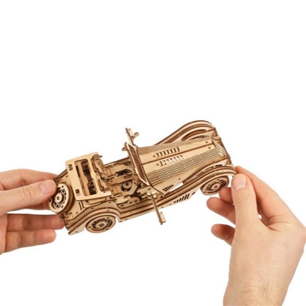 Деревянный механический 3D конструктор Ugears Спорткар Ловкая мышь (70202) - Pampik - 7